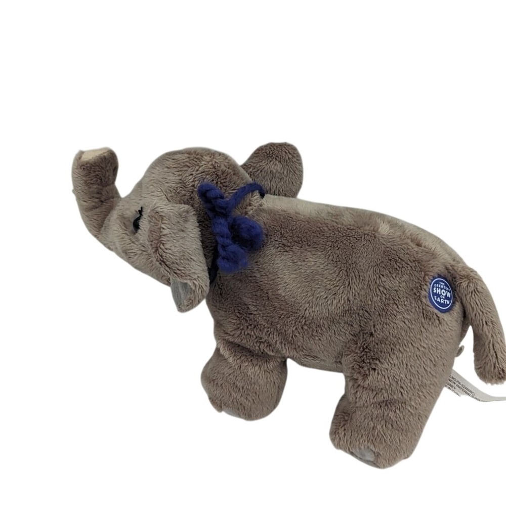 Disney Greatest Show on Earth Elephant Plush Grey Stuffed Animal 11 inch